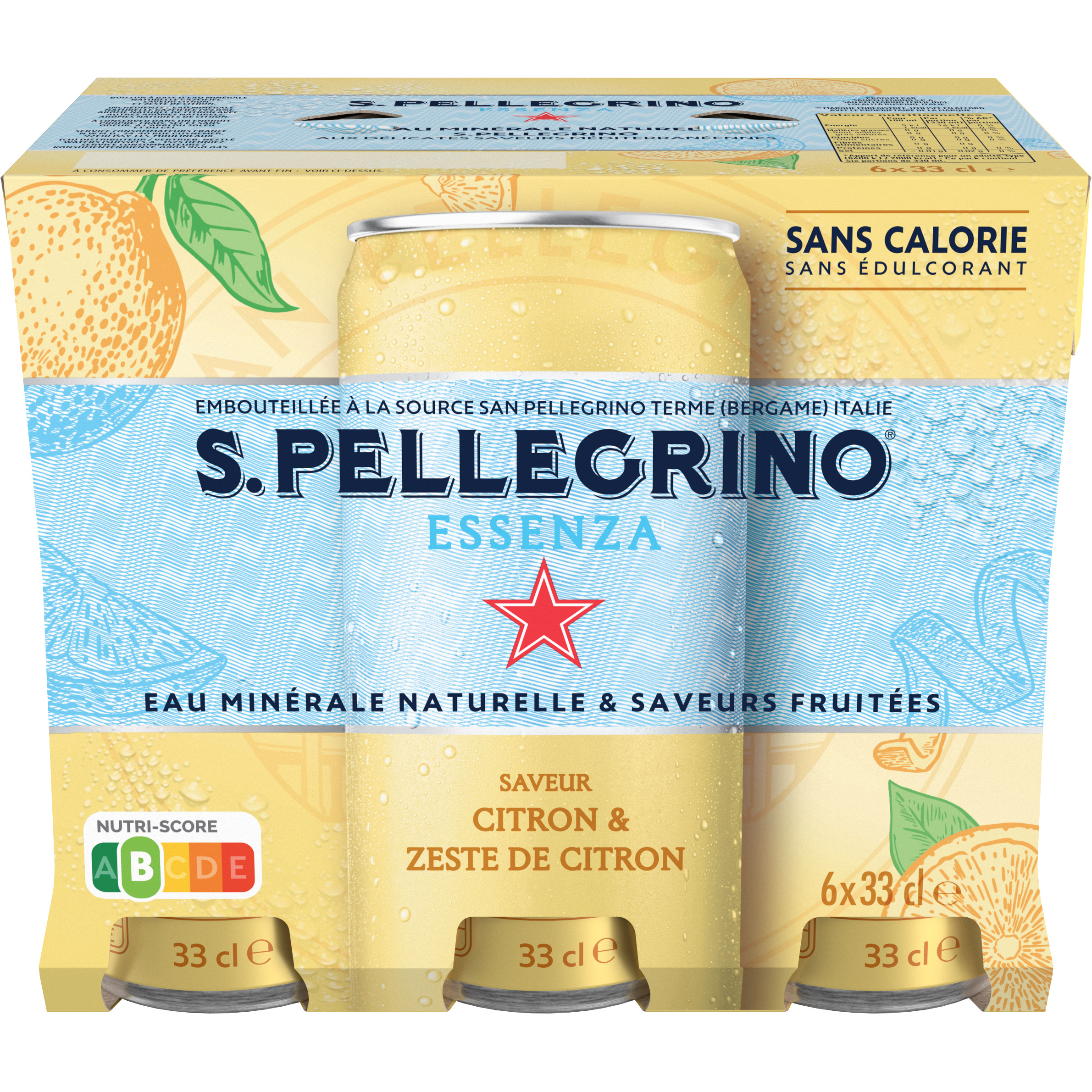 SAN-PELLEGRINO-12602944-8002270756832 SAN PELLEGRINO Zitrone-Zitronenschale 12602944 Essenza 33 cl, 6 Stk. – Bild 1