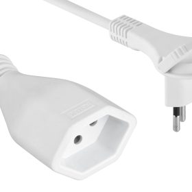 SCHOENENBERGER Verlängerungskabel 5m 82.500.5WS FLAT 3-Polig weiss