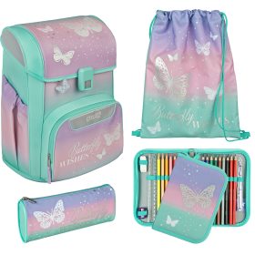 SCOOLI Schulthek-Set EasyStart BUFI8256 Butterfly Wishes 5-teilig