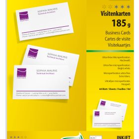 SIGEL Visitenkarten 85x55mm DP930 weiss, 185g doppels. 600 Stück