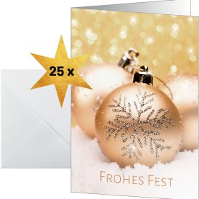 SIGEL Weihnachtskarten A6 DS091 Weihnachtskugeln 25 Stück