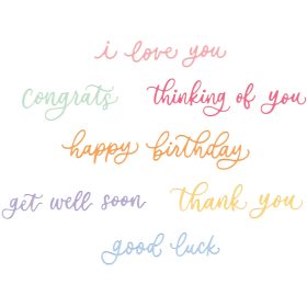 SIZZIX Stanzformen 666964 Common Greetings 12 Stück