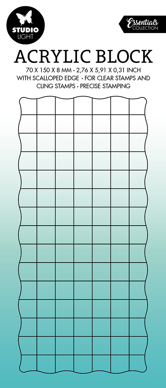 SIZZIX-ASB02-8713943128947 SIZZIX Acryl-Stempelblock 15x7x0.8cm ASB02 – Bild 1