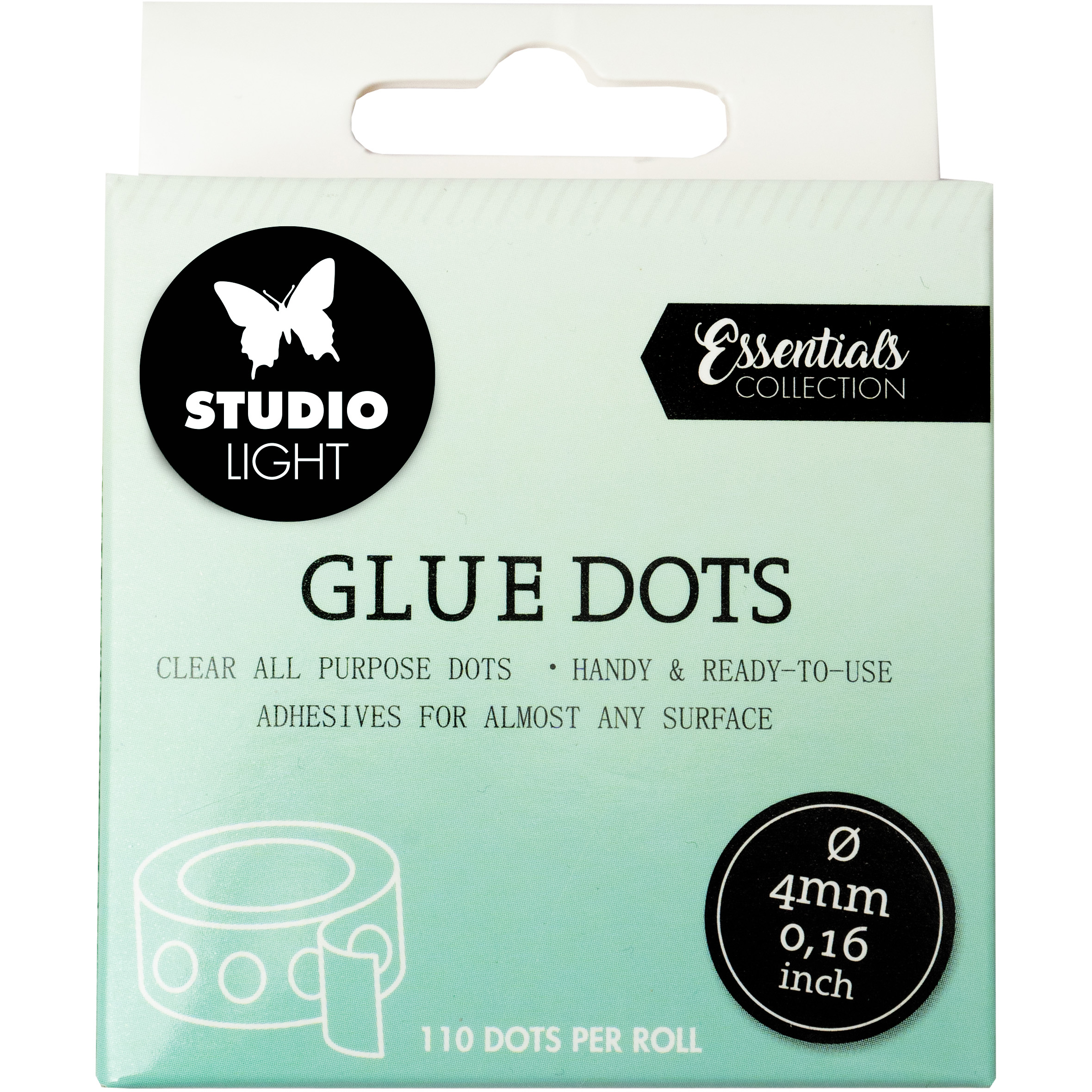 SIZZIX-GLUED01-8713943130612 SIZZIX Klebepunkte 0.4cm GLUED01 doppelseitig 110 Punkte – Bild 1