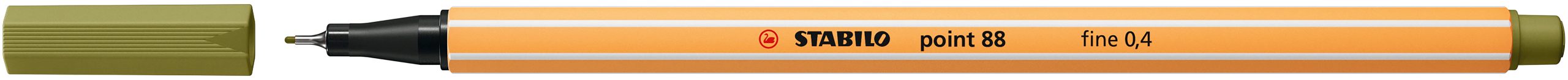 STABILO-88-37-4006381574693 STABILO Fineliner Point 88 0.4mm 88/37 schlammgrün – Bild 1