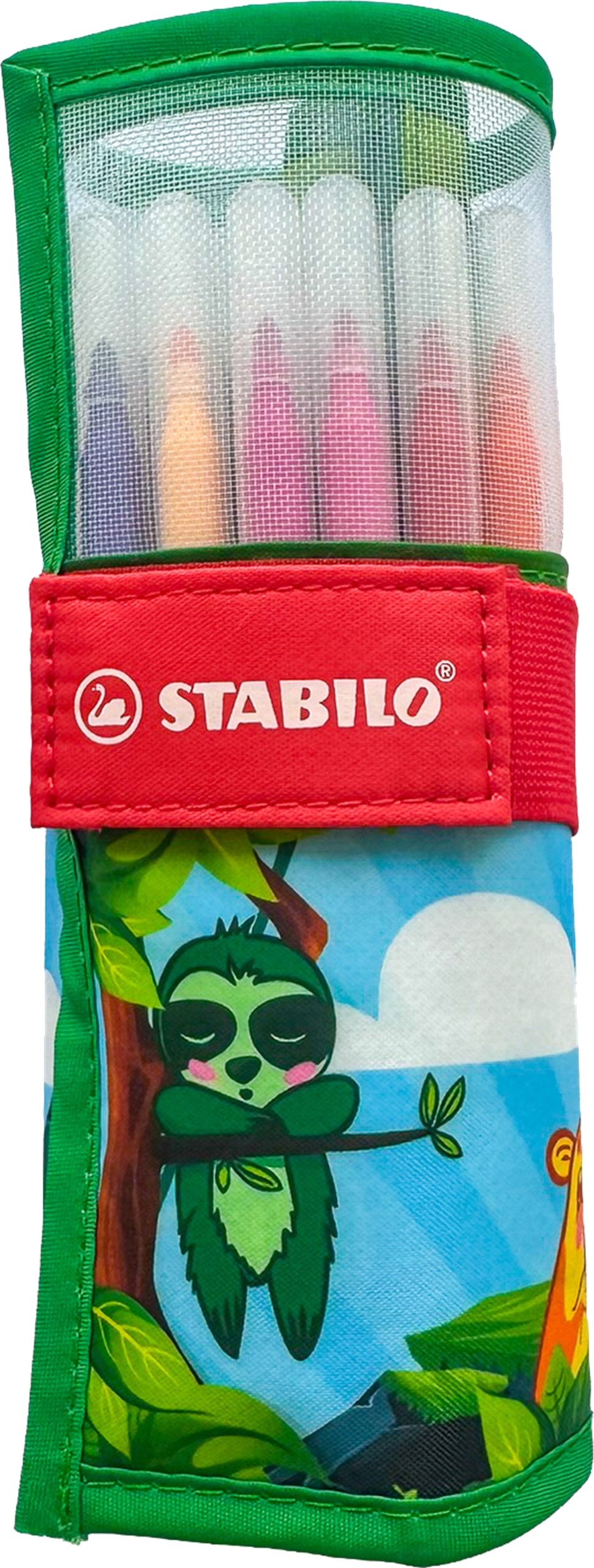 STABILO-CH280-18-07-4006381630108 STABILO Fasermaler Power Animal 2mm CH280/18-07 grün 18 Stück – Bild 1