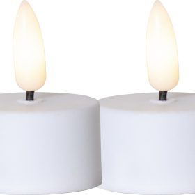 STAR TRADING LED Teelicht Flamme 3.8cm 12.063-05-1 weiss 2 Stück
