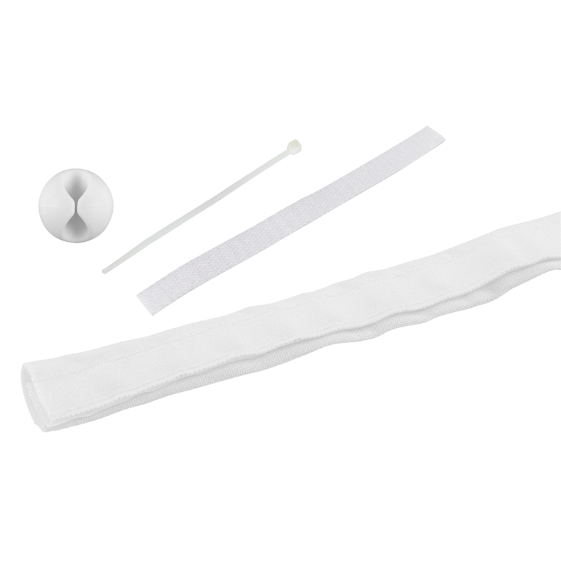 STEFFEN-06-26420-7611007127664 STEFFEN Kabelschlauch Fast Cover 1.8m 06 26420 weiss, Klettverschluss – Bild 1