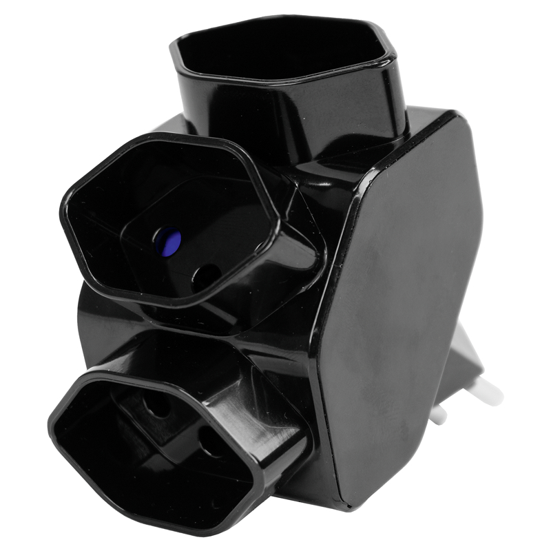 STEFFEN-14-9744-7611007026752 STEFFEN Mehrfachstecker sternförmig 14 9744 schwarz – Bild 1