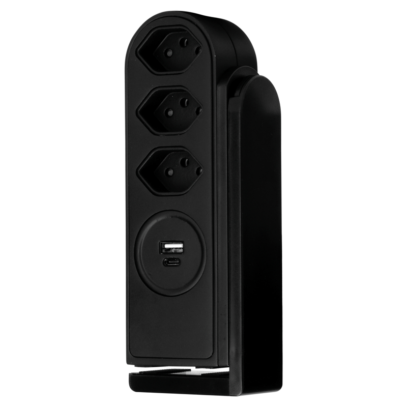 STEFFEN-50-00092-SW-7611007170257 STEFFEN Steckdosenleiste Clamp 1.5m 50 00092 SW schwarz – Bild 1