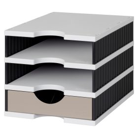 STYRO Ablagesystem styrodoc uno 268-0103.987 grau/sz/taupe 2 F./1 Schubl.