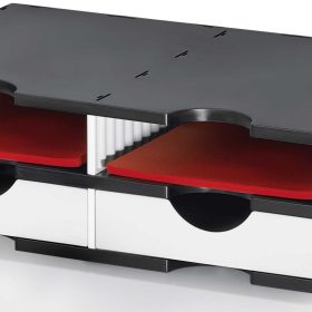 STYRO Ablagesystem styrodoc duo 268-0202.090 schwarz/weiss 2 F./2 Schubl.