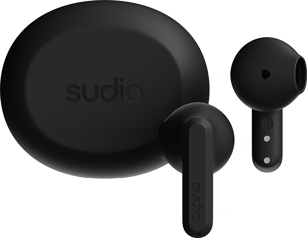 SUDIO-A3BLK-7350071384589 SUDIO Wireless Earbuds A3BLK A3, Black – Bild 1