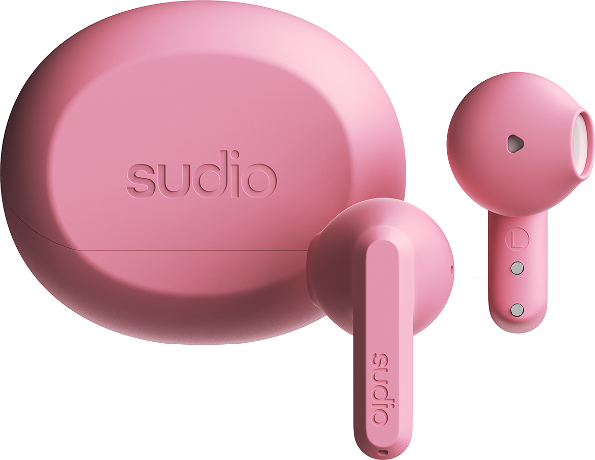 SUDIO-A3PNK-7350071394175 SUDIO Wireless Earbuds A3PNK A3, Pink – Bild 1