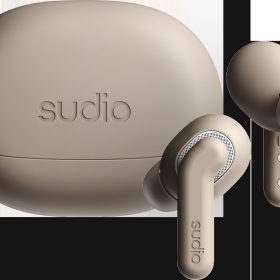 SUDIO Noise Cancelling Earbuds E4PROLAT E4 Pro, Latte, Wireless
