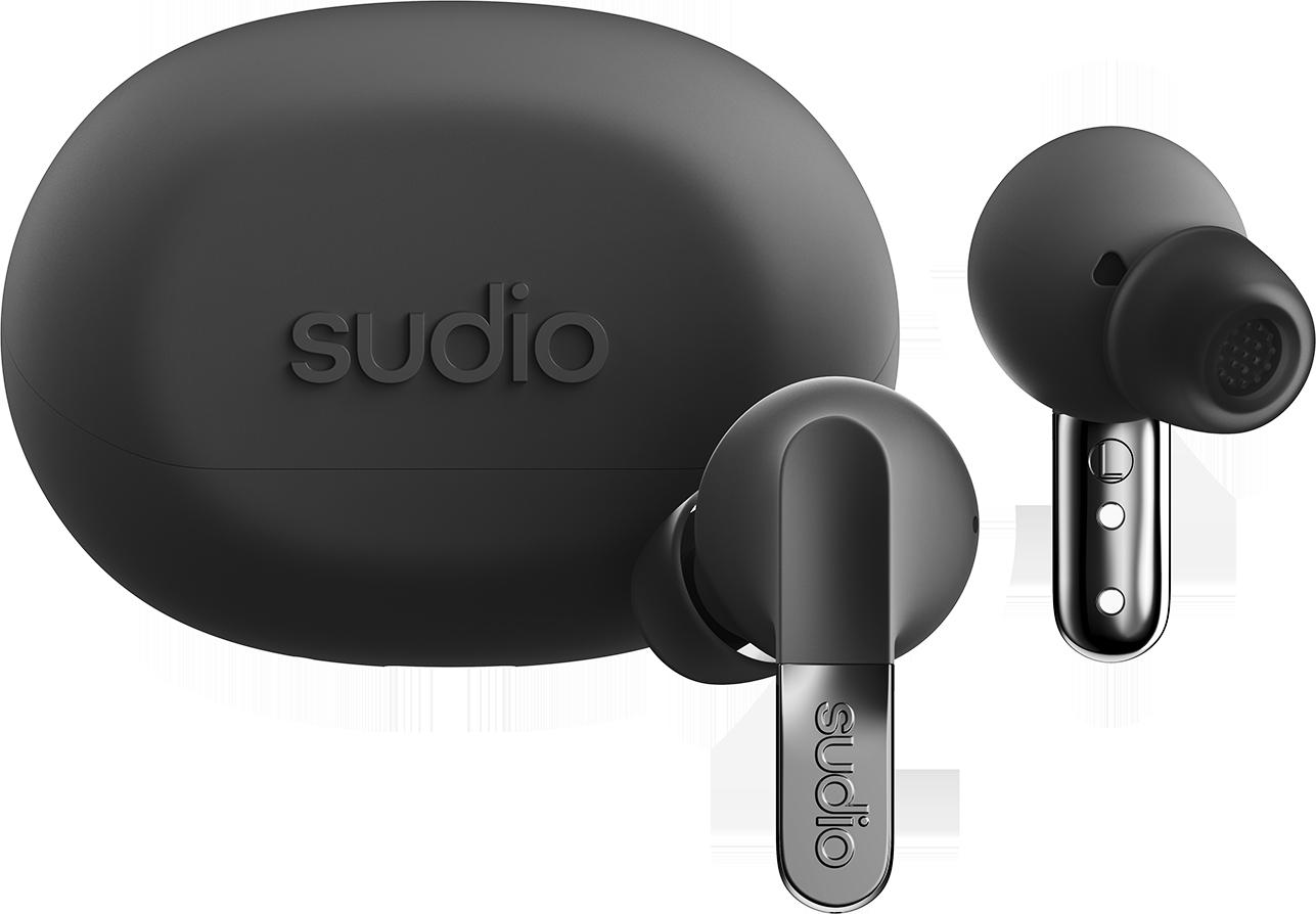 SUDIO-N3PROBLK-7350071384015 SUDIO Noise Cancelling Earbuds N3PROBLK N3 Pro, Black, Wireless – Bild 1
