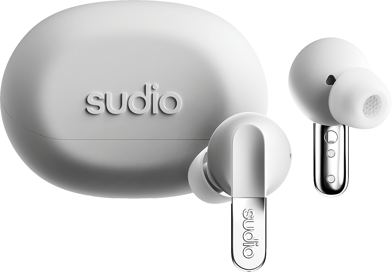 SUDIO-N3PROWHT-7350071384794 SUDIO Noise Cancelling Earbuds N3PROWHT N3 Pro, White, Wireless – Bild 1