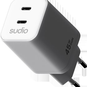 SUDIO USB-C GaN Wall Charger 45W P2EUWHT P2 EU, White