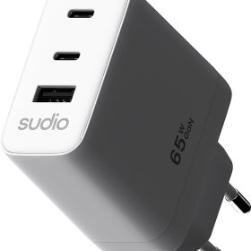SUDIO USB-C Gan Wall Charger 65W P3EUWHT P3 EU, White