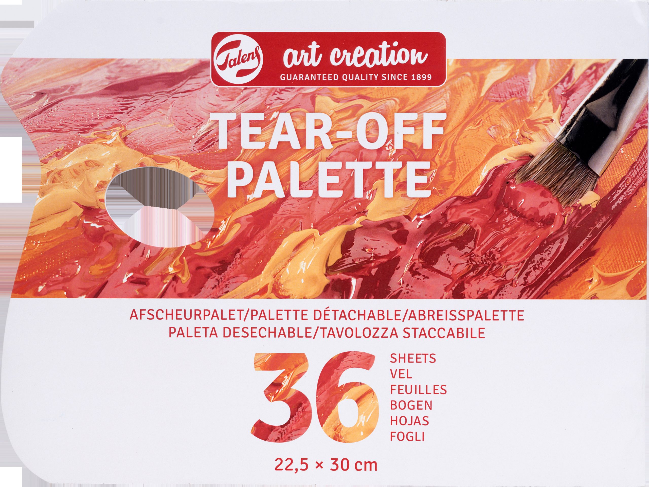 TALENS-9067002M-8712079473181 TALENS Farbpalette 22.5x30cm 9067002M weiss, abreissbar 36 Blatt – Bild 1