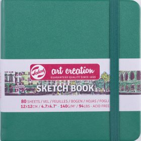 TALENS Skizzenbuch 12x12cm 9314334M waldgrün 80 Seiten