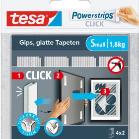 TESA Powerstrips Click Small 77720-00000 1.8kg 4x2 Streifen