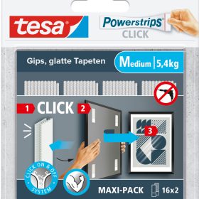 TESA Powerstrips Click Medium 77721-00020 5.4kg 16x2 Streifen
