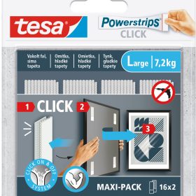 TESA Powerstrips Click Large 77722-00020 7.2kg 16x2 Streifen