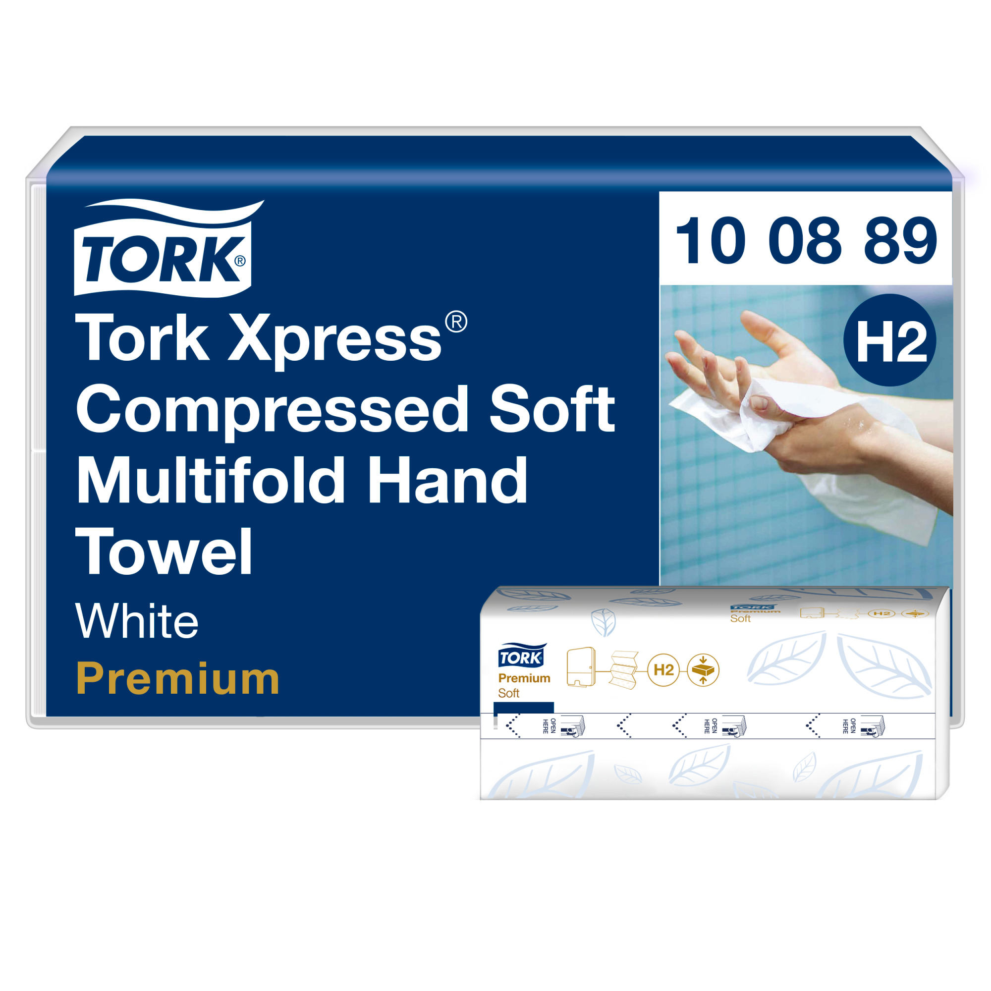 TORK-100889-7322542154151 TORK Komprimierte Handtücher H2 100889 Xpress® 2700 Blatt – Bild 1