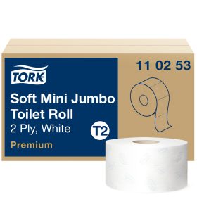 TORK Mini Jumbo Toilettenpapier T2 110253 weiss 12 Rollen à 170m