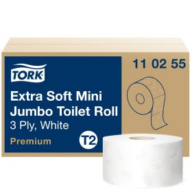 TORK Mini Jumbo Toilettenpapier T2 110255 3-lagig 12 Rollen à 120m