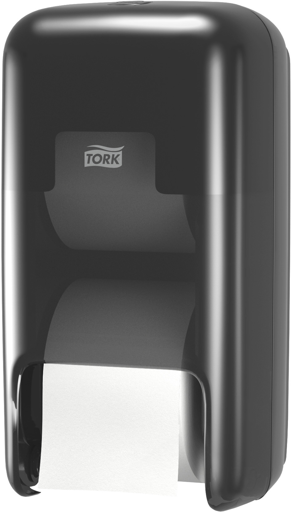 TORK-558042-7322542403648 TORK Spender Toilettenpapier T7 558042 OptiServe®, schwarz – Bild 1