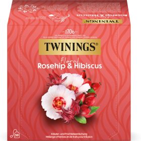 TWININGS Floral Hagebutte & Hibiskus 100012266 Beutel 2.5g, 50 Stk.