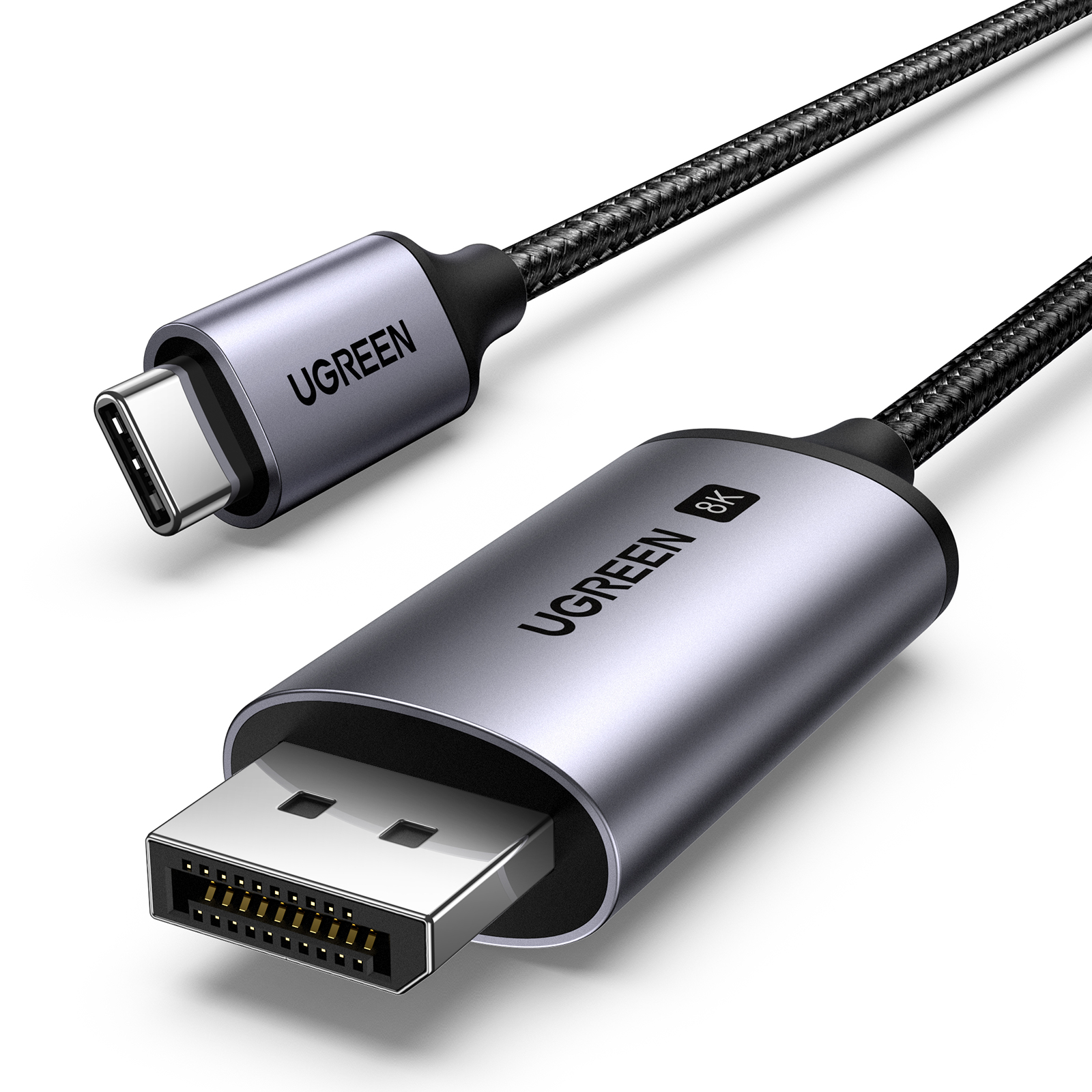 UGREEN-25158-6941876221585 UGREEN USB-C to DisplayPort 8K 25158 Cable, 2m – Bild 1