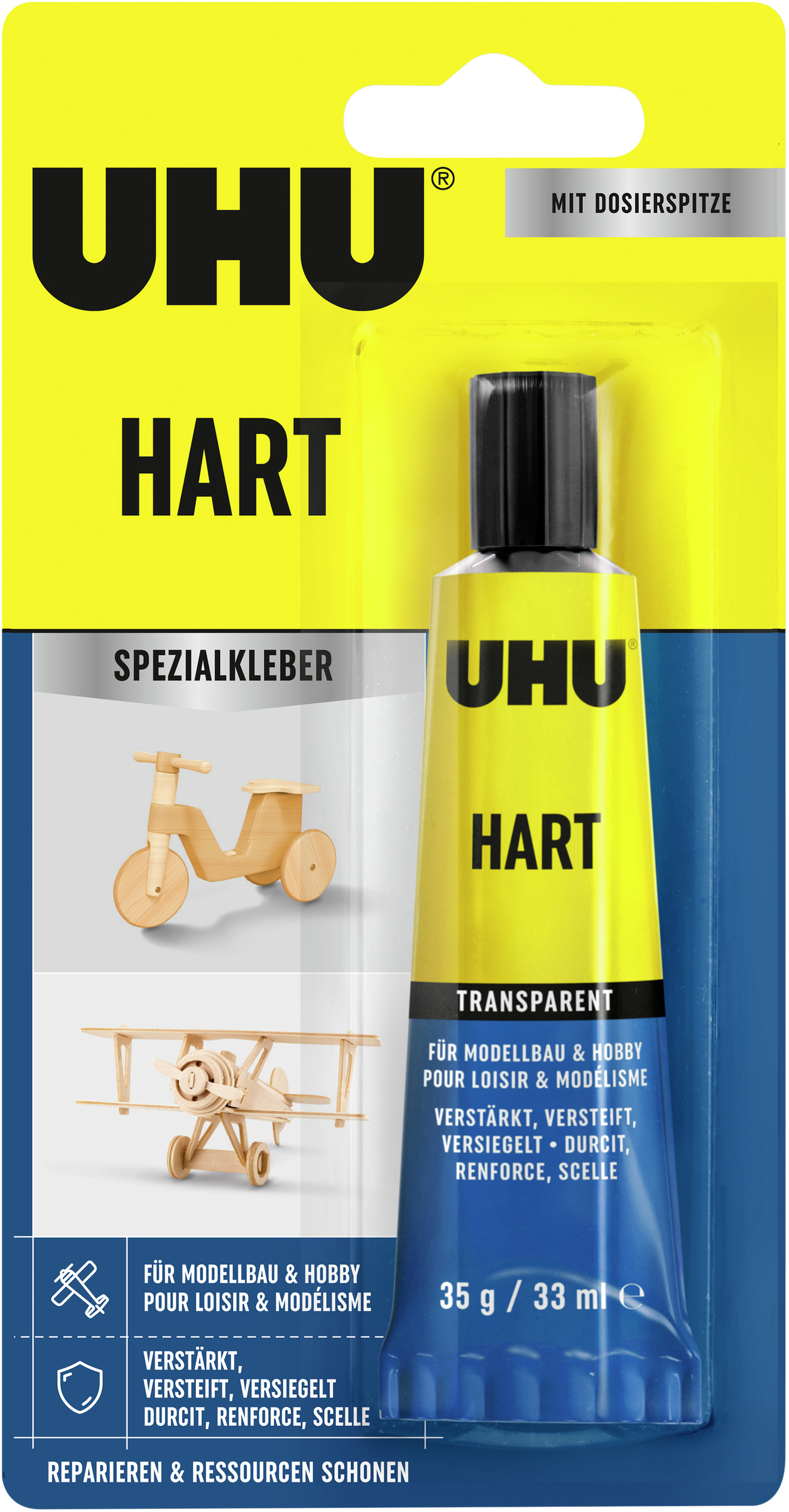 UHU-45495-4026700454956 UHU Klebstoff 35g 45495 HART Spezialkleber – Bild 1
