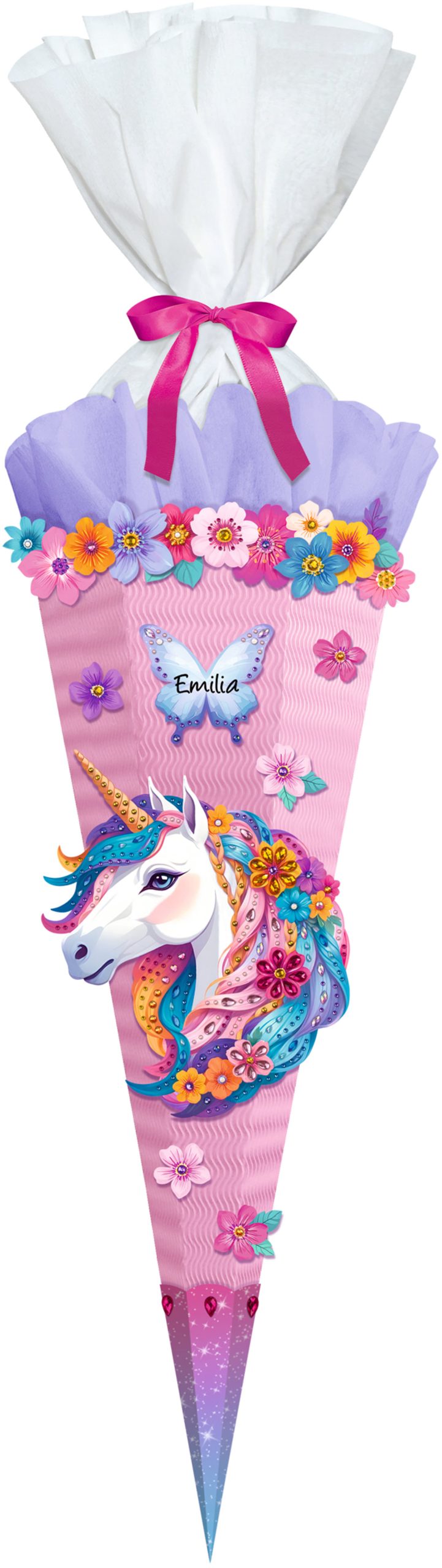 URSUS-1004-00-01-4008525256656 URSUS Schultüten-Bastelset Easy 1004 00 01 Fancy Unicorn 3D, 86 cm – Bild 1