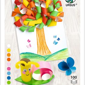 URSUS Mal-, und Bastelpapier A4 1764699 80g, 9 Farben ass. 100 Blatt