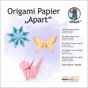 URSUS Faltblätter Origam 13.8x13.8cm 22995599 Apart, 25 Farben 100 Blatt