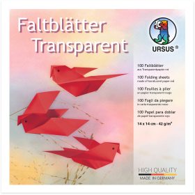 URSUS Faltblätter Origami 14x14cm 2536122 rot 100 Blatt