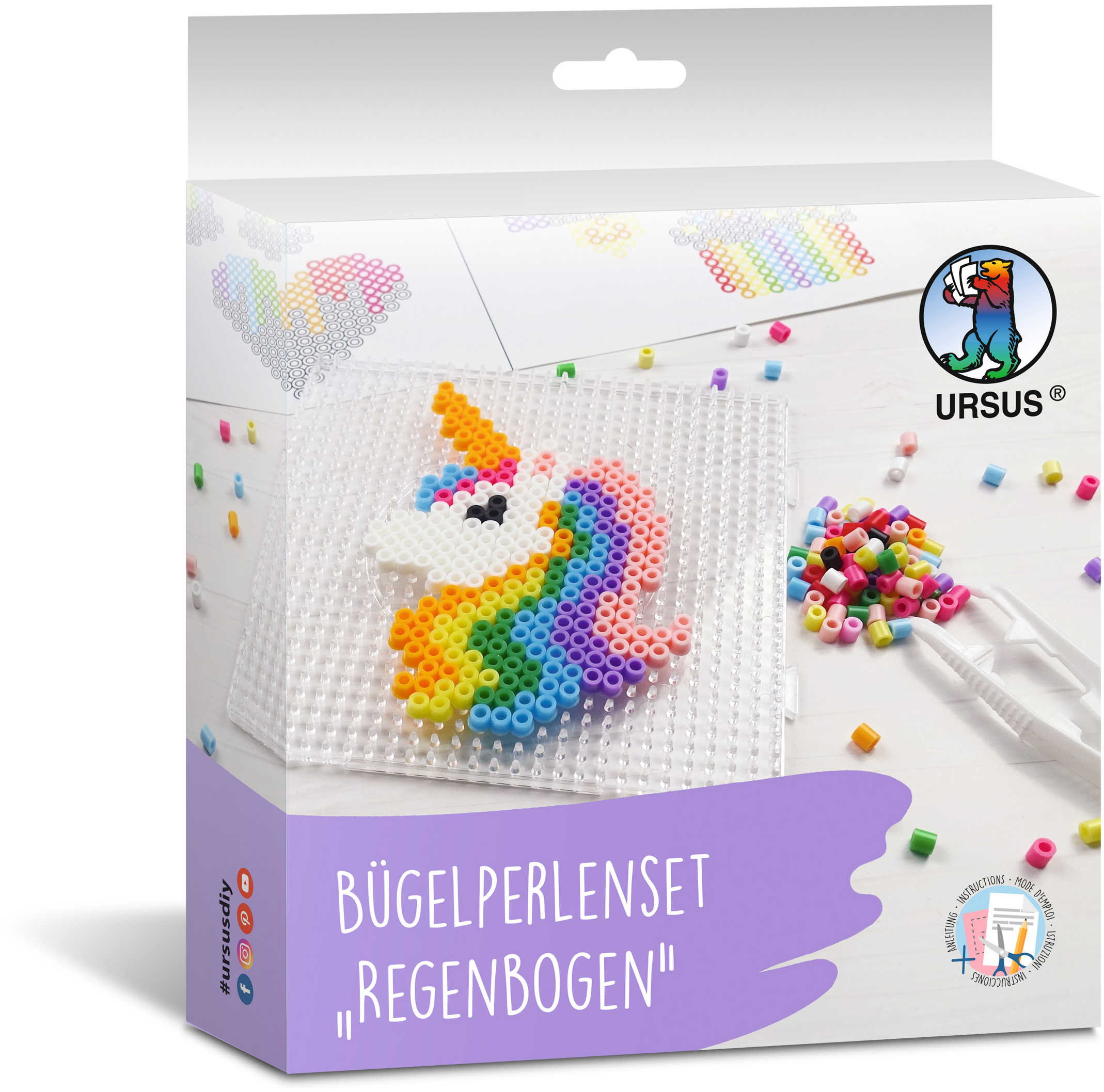 URSUS-39410002-4008525256823 URSUS Bügelperlenset 39410002 Regenbogen – Bild 1