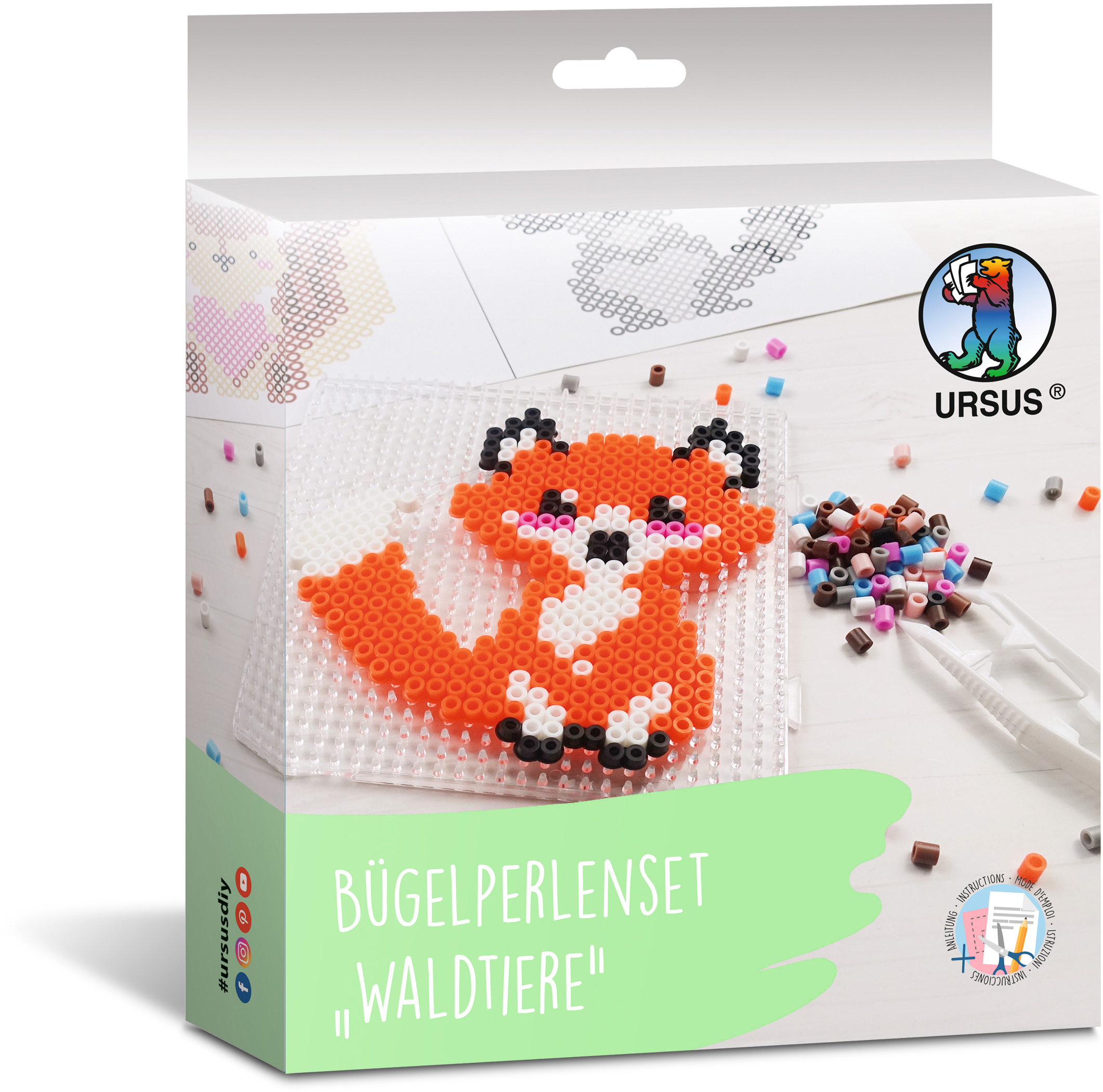 URSUS-39410004-4008525256847 URSUS Bügelperlenset 39410004 Waldtiere – Bild 1