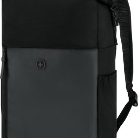 WENGER UrbanOne Roll-Top Backpack 653890 15.6 inch Black
