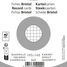 EXACOMPTA Karteikarten kariert 5mm A6 10209E weiss 100 Stück