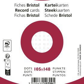 EXACOMPTA Karteikarten punkt. A6 10709E weiss 100 Stück