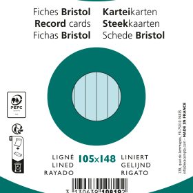 EXACOMPTA Karteikarten liniert A6 10819SE blau 100 Stück