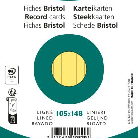 EXACOMPTA Karteikarten liniert A6 10829SE gelb 100 Stück