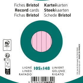 EXACOMPTA Karteikarten liniert A6 10839SE rosa 100 Stück