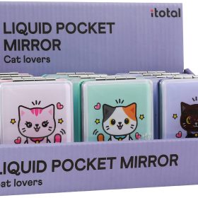 I-TOTAL Taschenspiegel XL3148A Cat, assortiert